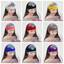 中国风加厚民族风刺绣毛线针织发带发箍冬季保暖宽边遮白发头巾