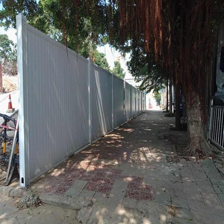 现货直供建筑工地pvc围挡围栏市政护栏 隔离板道路施工示警隔离栏