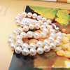 Chengzhi's blue natural freshwater pearl necklace 10-11 Positive circle strong light very few flaws Zhuji pearl wholesale