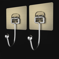 Multi-functional strong traceless large hook transparent brushed no punching sticky hook extra large coat hook on the wall behind the door