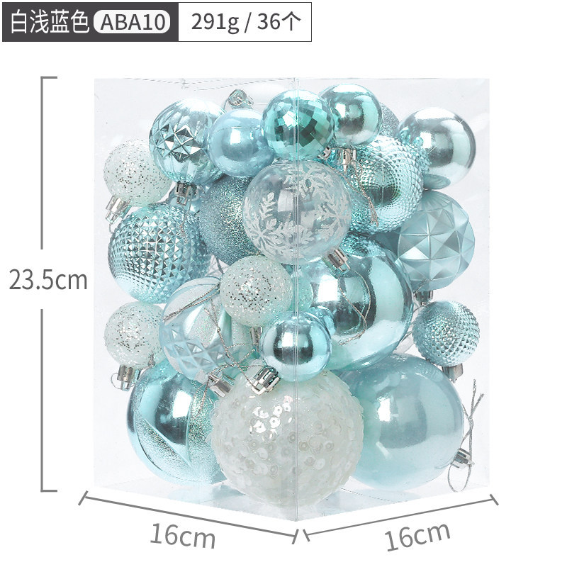 Hang Seng árbol de Navidad ornamento 4cm6cm8cm BOLA DE Navidad 36 barril caja de Navidad bola de color bola mixta