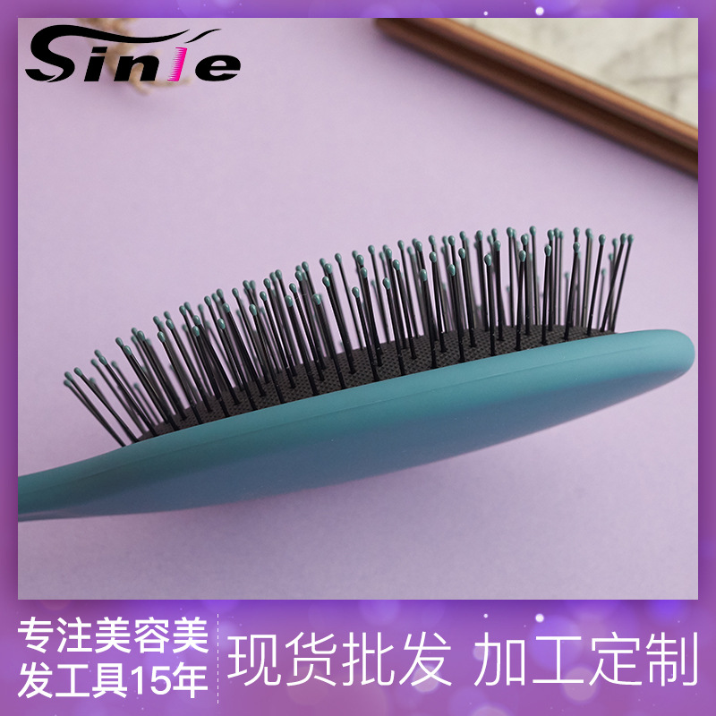 Húmedo y seco cojín de aire Oval peine mujer plástico transfronteriza bolsa de aire peine del pelo recto peine de la cabeza del cuero cabelludo masaje peine