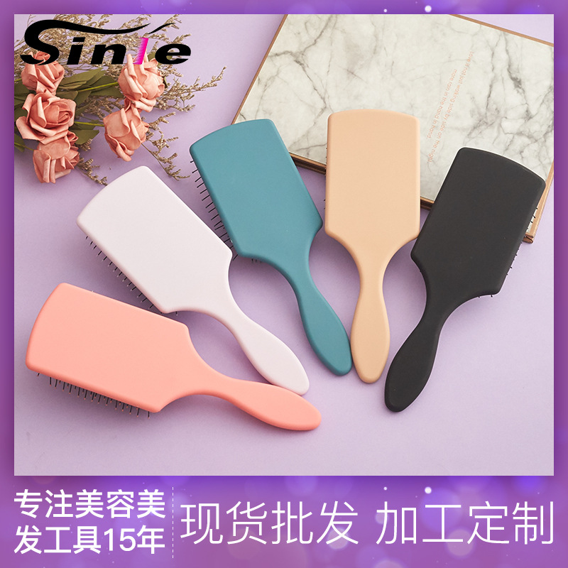 Cabeza cuadrada placa grande cojín de aire peine hembra de plástico transfronterizo aguja fina bolsa de aire peine de pelo liso cabeza del cuero cabelludo masaje peine