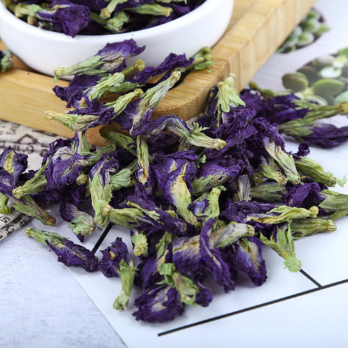 Factory wholesale direct supply of butterfly pea flowers, new agricultural products, dried flowers in bulk 500g blue butterfly, herbal tea blue butterfly flower