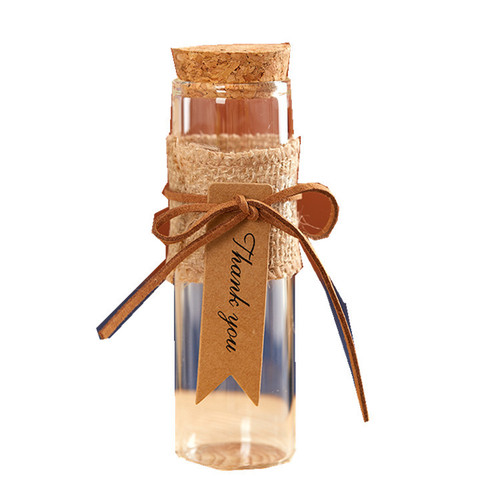 Cork stopper glass bottle test tube small bottle transparent candy box wedding candy box souvenir small fresh wishing bottle forest series