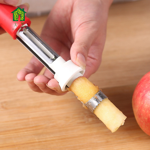 Wholesale stainless steel fruit corer multi-function peeler two-in-one fruit core shrink peeler