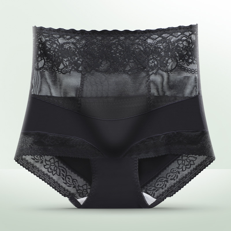 838 otoño y el invierno nueva Alta cintura del vientre de la cadera contracción algodón elevación entrepierna ropa interior encaje transpirable para las mujeres