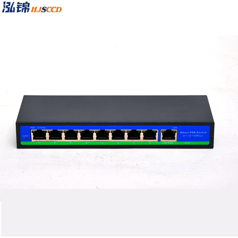 Conmutador POE de 9 puertos, alimentación AP inalámbrica, conmutador de fibra óptica POE, extensión de red de protección contra rayos 48V 24VPOE image 1