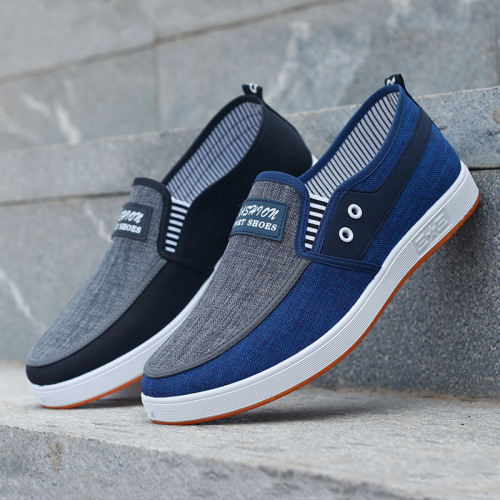 Wholesale men's shoes, canvas shoes, traditional Beijing cloth shoes, cross-border cloth shoes, low-top casual shoes, dropshipping work shoes