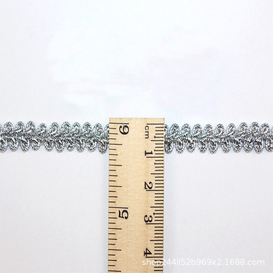 Yiwu financial accessories wholesale curtain lace gold and silver lace ethnic clothing accessories golden lace