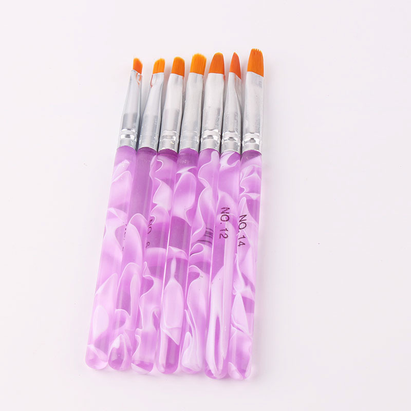 Cepillo de uñas al por mayor 7 sets de onda varilla fototerapia cepillo fototerapia pluma fila pluma traje francés fototerapia uñas aplicable