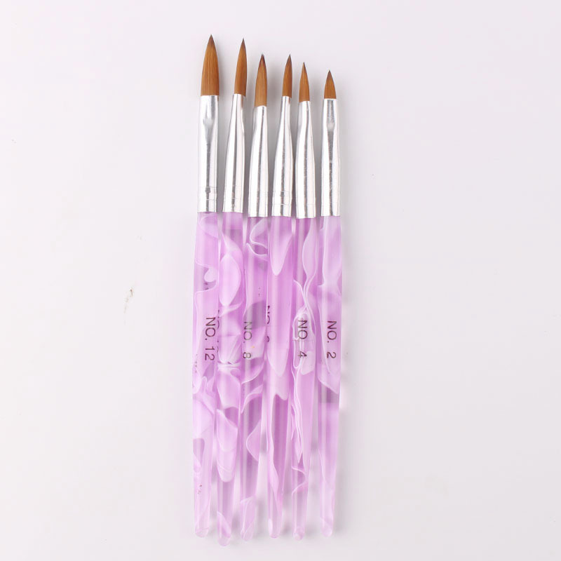 Pinceles para Esculpir Uñas de Acrílico Set de 6 Piezas Acrílico para Uñas de Gel y Acrílico image 2