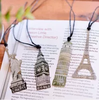 Creative stationary European and American retro iron tower metal bookmarks creative aesthetic bookmark 4 selection