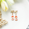 Cute cartoon earrings, fresh children's short ear clips, Korean style, simple and elegant design, no pierced ears, internet celebrity