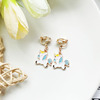 Cute cartoon earrings, fresh children's short ear clips, Korean style, simple and elegant design, no pierced ears, internet celebrity