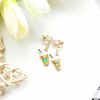 Cute cartoon earrings, fresh children's short ear clips, Korean style, simple and elegant design, no pierced ears, internet celebrity