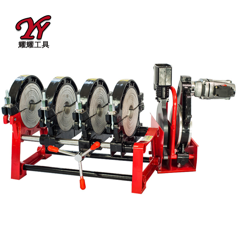 PE pipe hot melt butt welding machine manual double column four ring welding machine PPR plastic pipe screw two ring hand butt machine