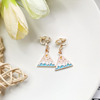 Cute cartoon earrings, fresh children's short ear clips, Korean style, simple and elegant design, no pierced ears, internet celebrity