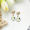 Cute cartoon earrings, fresh children's short ear clips, Korean style, simple and elegant design, no pierced ears, internet celebrity