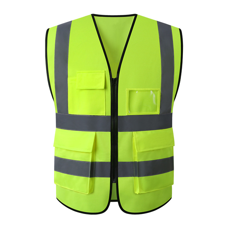 Yi'an chaleco reflectante tráfico equitación ropa de seguridad edificio saneamiento chaleco reflectante multi-Bolsillo ropa reflectante ropa de advertencia