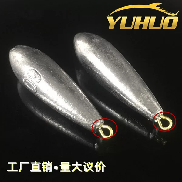 Fishing gear wholesale Willow lead pendant with ring lead pendant water drop lead pendant string hook lead pendant sea fishing lead pendant