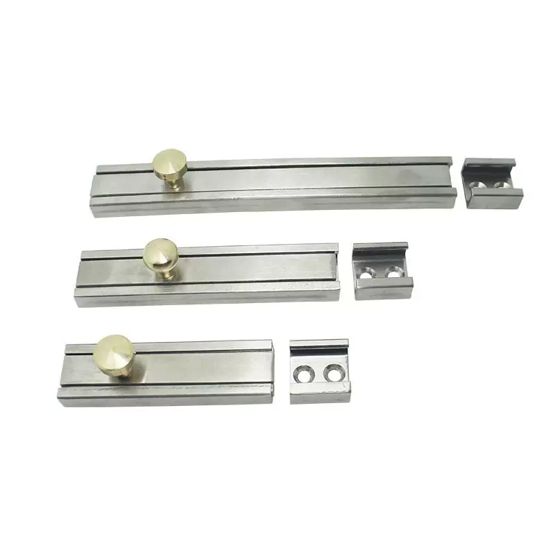 不锈钢加厚插销一字明装插销防火门木门不锈钢门防盗插销