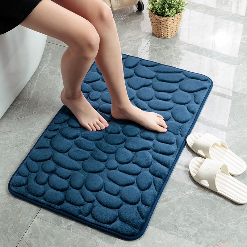 Alfombra de baño popular alfombra del piso del inodoro estera de la puerta estera de la cocina antideslizante estera del piso del baño estera del guijarro image 5