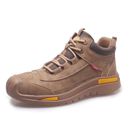 New labor protection shoes for men, anti-smash and puncture-proof steel toe construction site work shoes, safety shoes, autumn and winter waterproof welding shoes