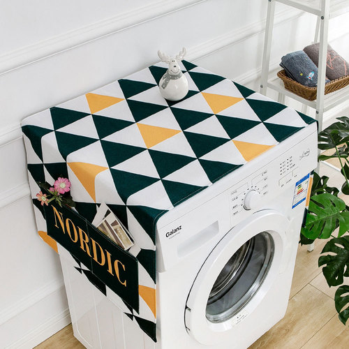 Single and double door refrigerator dust cover drum washing machine cover microwave oven top dust cover cross-border Shopee