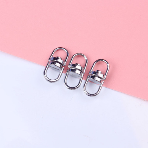 Factory Direct Sale Zinc Alloy 8-Character Pendant Gold Large 8-Character Pendant Dog Charm Rotating Keychain Ring White Connection Ring DIY