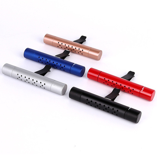 Factory direct supply of metal creative accessories, lemon cologne car perfume ornaments, car air outlet aromatherapy sticks