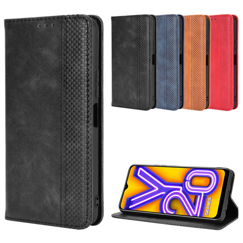 For vivo Y12S mobile phone case magnetic suction flip cover leather case Y20S protective case card wallet vintage case Y11S For vivo Y12S mobile phone case magnetic suction flip cover leather case Y20S protective case card wallet vintage case Y11S