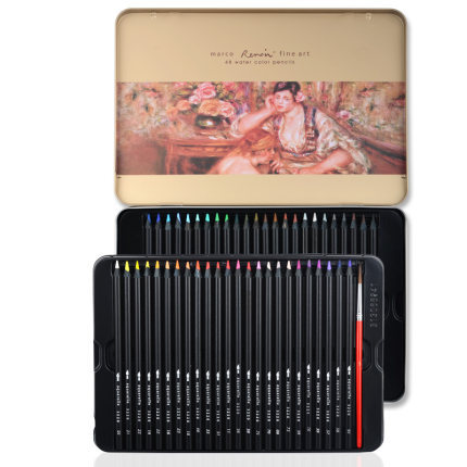 Marco 3220 color soluble en agua plomo color lápiz arte pintura para colorear Renoir 24/36/48 color