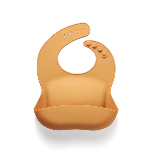 ins style three-dimensional baby silicone bib saliva towel large size maternal and child supplies solid color waterproof silicone rice bag