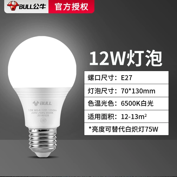 12W white light E27 threaded eye protection LED light