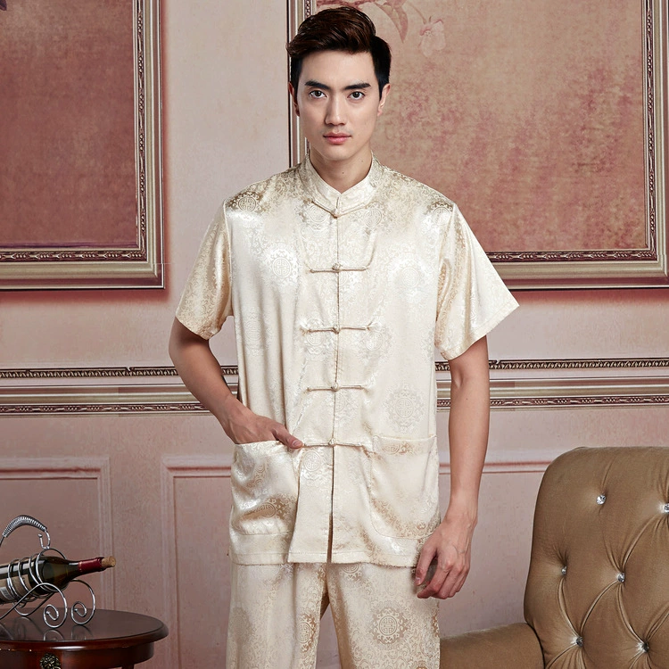 Поддержите смешанную партию поколения костюма Tang с короткими рукавами 2519-1 Мужской новой рубашки Taiji Kung Fu в этом году