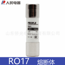 人民电器R017RO17 22*58陶瓷保险丝管芯子16A/32A/63A RT18-125