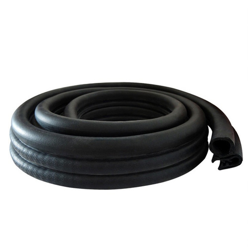 U-shaped edge banding side bubble automotive seal strip, thickened EPDM composite rubber strip with steel sheet and glass card strip