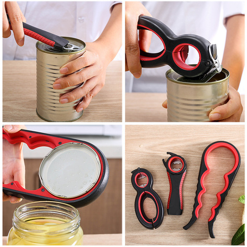 Amazon 5-in-1 beer bottle opener creative 8-character can opener 6-in-1 can opener set four-in-one cap opener