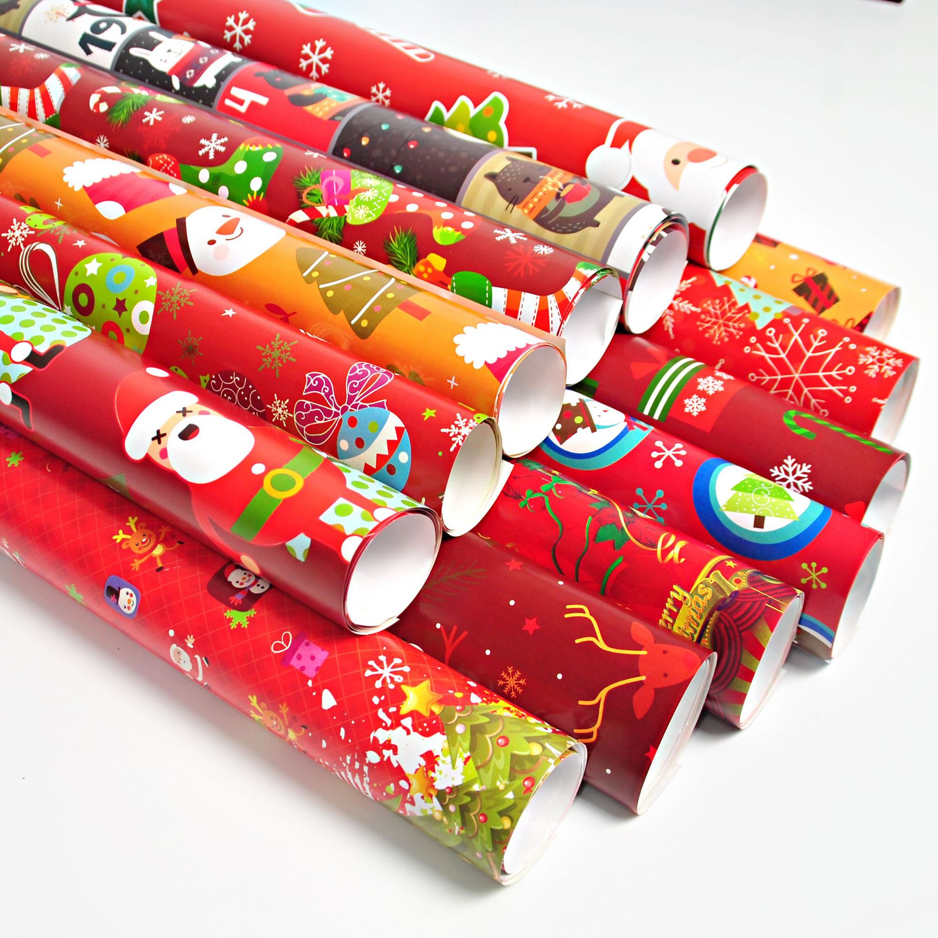 Ajuste de la muestra-papel de regalo de Navidad papel de regalo de vacaciones papel de regalo de Navidad
