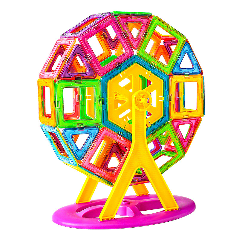 Toys children's magnetic pieces scattered pieces children's puzzle building blocks changeable lifting assembled magnetic patch manufacturers wholesale