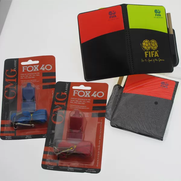 Hot sale paper and pen for football match red and yellow card referee special card glossy hard PVC referee red and yellow card