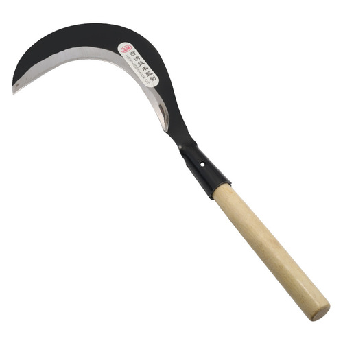 Agricultural sickle for outdoor weed removal, grass-cutting tool, all-steel blade designed specifically for harvesting bananas and cutting corn—manufacturer-supplied farm equipment