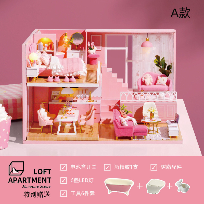 Casa inteligente hecha a mano DIY casa modelo haciendo montado juguetes educativos para niños al por mayor regalos de cumpleaños