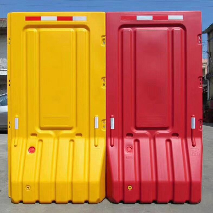 施工水马围挡1.8米注水围挡市政围栏防撞隔离墩三孔水马移动围挡