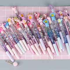 Cute soft girl fairy wand, student, fresh, colorful sand pen, social media influencer, sand flow pen, gradient pen