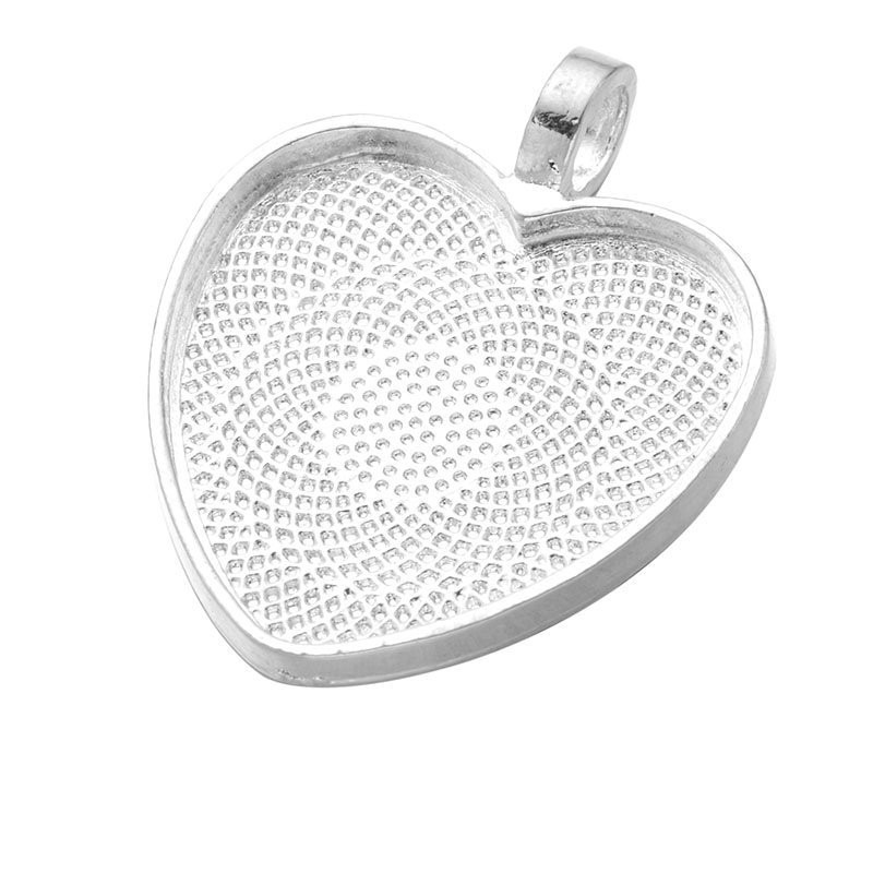 Aleación de accesorios de la joyería diy25mm melocotón corazón gema tiempo base transfronteriza Europea y Americana COLLAR COLGANTE de fábrica al por mayor