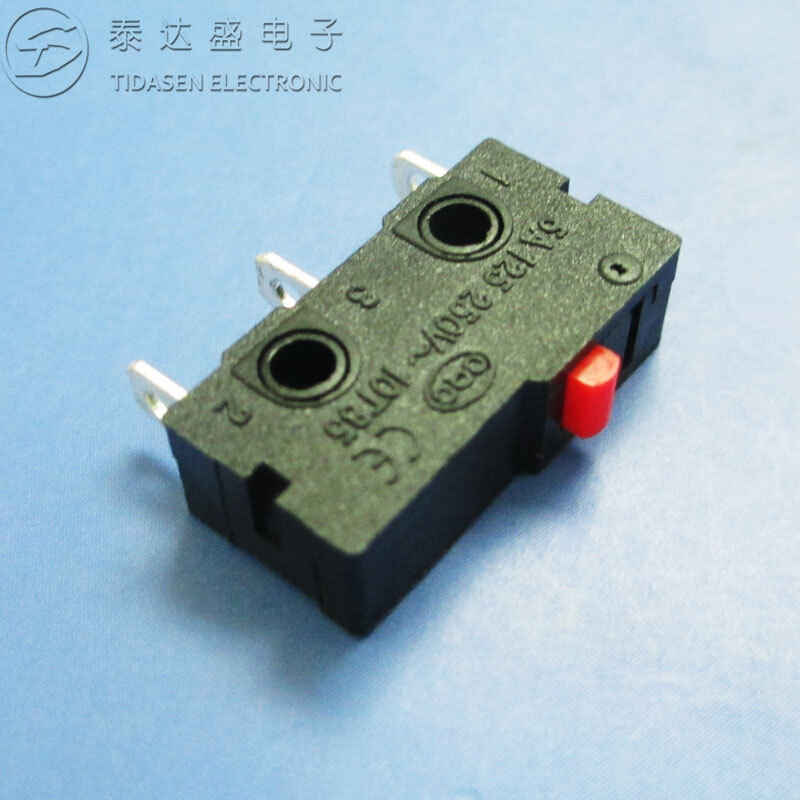 供应无柄铜点微动开关高质量高寿命三脚可接线红点微动开关KW12-A