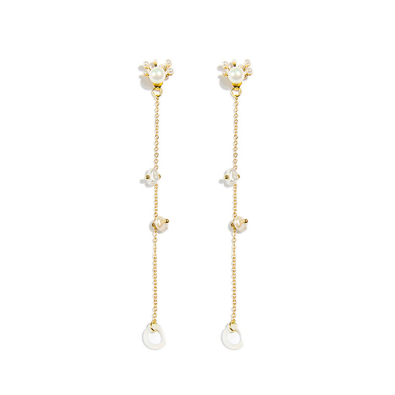 Kenjie aguja de plata auricular bluetooth inalámbrico cadena anti-perdida femenina estilo coreano pendientes frescos diseño original espárragos oreja de moda