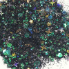 Mixed multicoloured nail sequins, crystal, epoxy resin, accessory for manicure